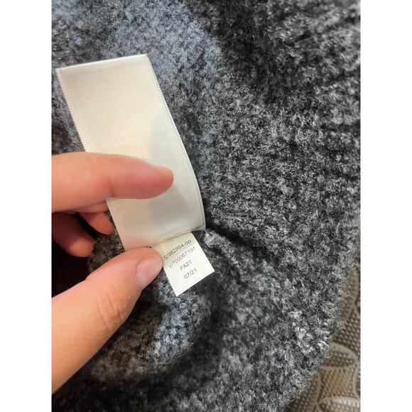 Athleta Westlake Wool Textured Knit Stretch Button Cardigan Sweater Fog Camo‎ S - Picture 6 of 9